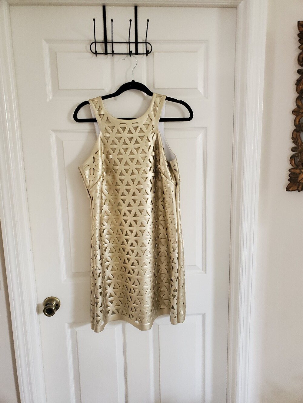 Lilly Pulitzer Gold Laser-Cut Mango Shift Dress